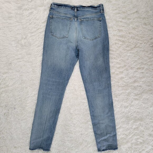 We the Free Distressed Raw Hem Skinny Light Wash Blue Jeans - Size 29 - Picture 2 of 11